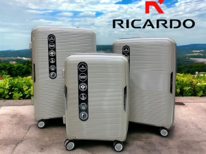 مجموعه 3 تا یی چمدان جنس پلی پروپیلن نشکن فول آپشن  در ۸ رنگ طرح جدید برند ریکاردو ricardo Suitcase pp