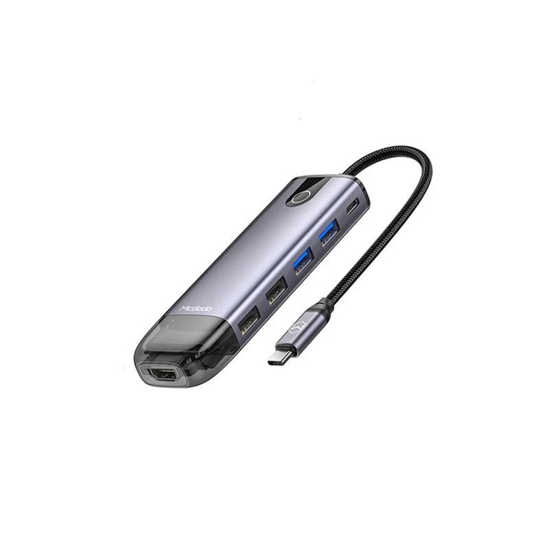 تصویر هاب 10 پورت USB-C مک دودو مدل HU-742 