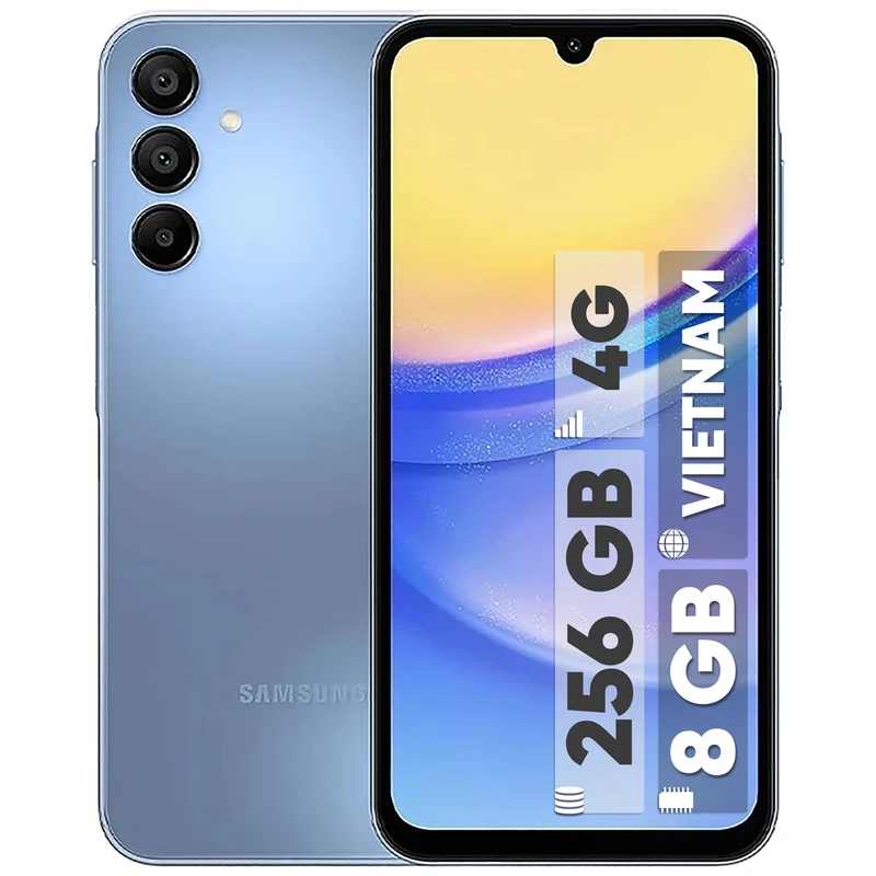 گوشی موبایل سامسونگ مدل Galaxy A15 دو سیم کارت ظرفیت 256 گیگابایت و رم 8 گیگابایت ویتنام