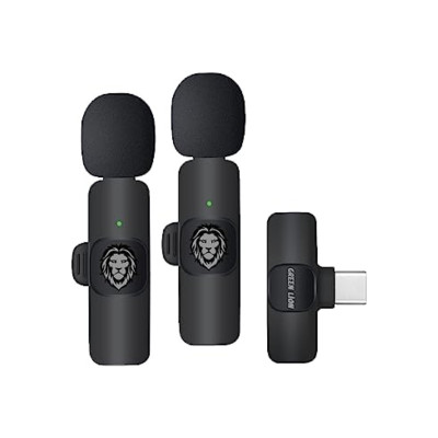 میکروفن یقه ای گرین لاین مدل DualMic (مدل wireless 3 in 1 تایپ سی و لایتنینگ)