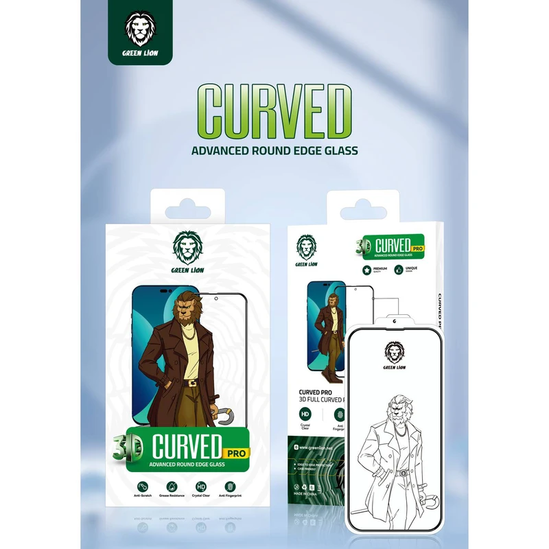 محافظ صفحه نمایش گرین مدل 3D Curved Pro مناسب برای گوشی موبایل اپل iPhone 14 Pro
