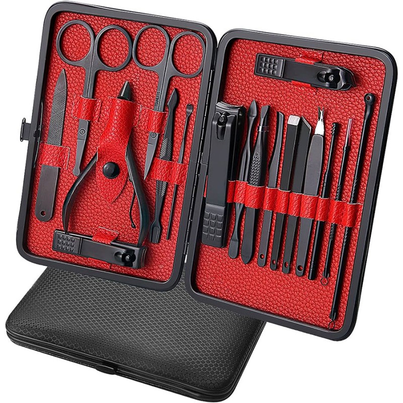 ست مانیکور و پدیکور گرین لاین مدل GNMTRVL18 مجموعه 18 عددی (Green Lion 18 in 1 Manicure Kit)