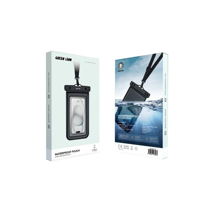 کاور ضدآب گرین مدل WATERPROOF مناسب برای گوشی موبایل 8 اینچی
