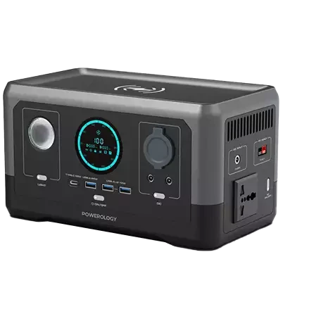 پاورژنراتور قابل حمل 600 وات پاورولوژی Powerology 120000mAh Portable Power Generator Fast Charging 384Wh 600W