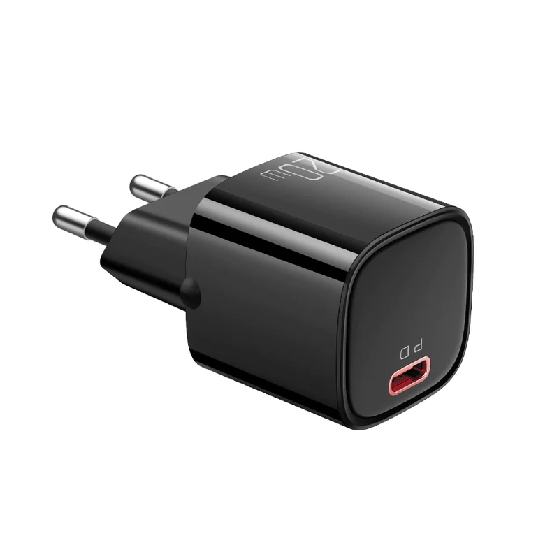 آداپتور شارژ 20 وات دو پورت با کابل بیسوس BASEUS Palm USB+Type-C Dual Port CCZC20UE
