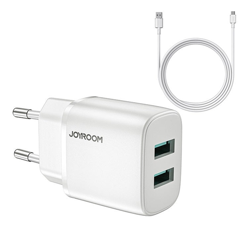 آداپتور شارژ دو پورت 20 وات جویروم JOYROOM JR-TCF14 20W Super Slim Charger
