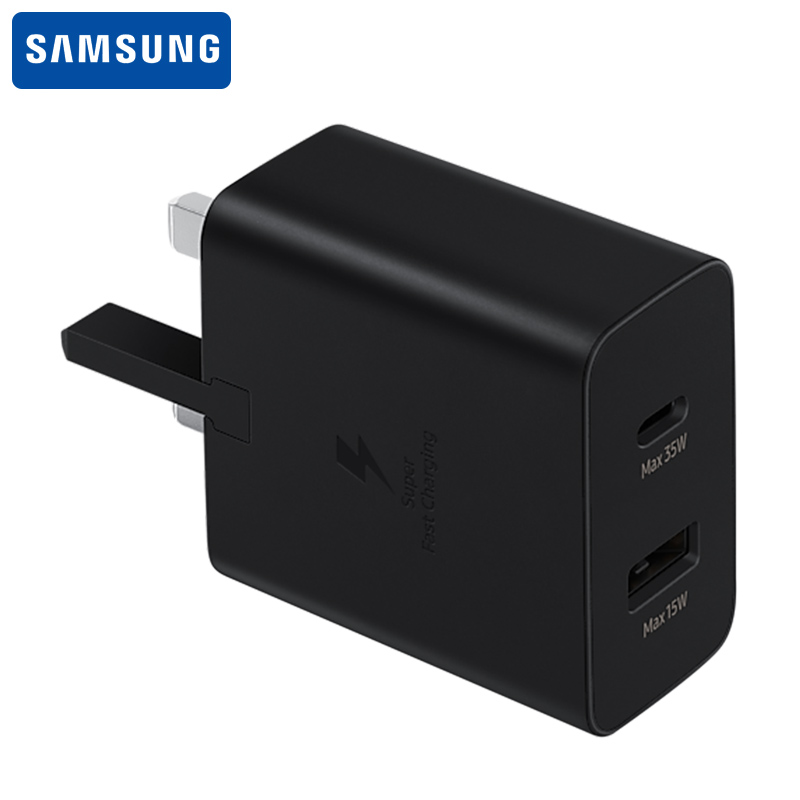 شارژر اصلی سامسونگ 35 وات سوپر فست شارژ 2 پین Samsung EP-TA220 Power Adapter Duo 35W
