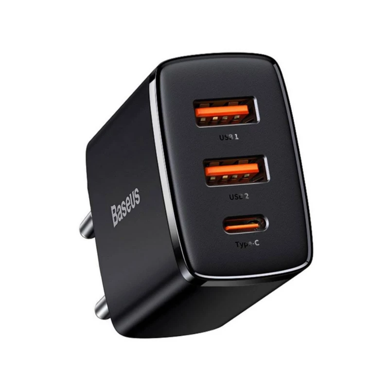 شارژر دیواری سریع 20 وات بیسوس Baseus Compact Wall Charger 20W Type C And USB PD Quick Charger CCXJ-B01