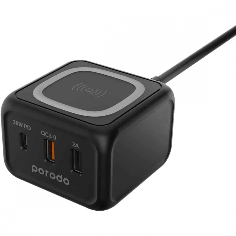 شارژر ولیرلس 4 کاره رو میزی گرین لاین Green lion Wireless Charging Station Gray GN4IN1WCSGY