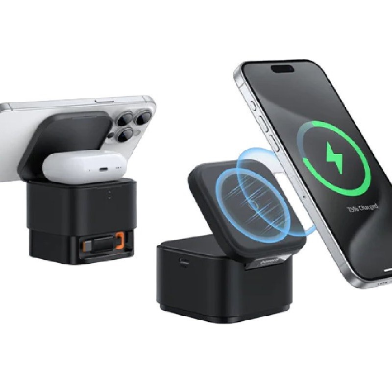 پایه نگهدارنده آهنربایی و شارژر بی سیم گوشی موبایل بیسوس Baseus Car Phone Holder Magnetic Wireless Charger bs-CW01-01