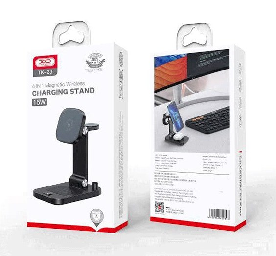 شارژر وایرلس 3 کاره ارلدم Earldom Magnetic Wireless Charger ET-WC19