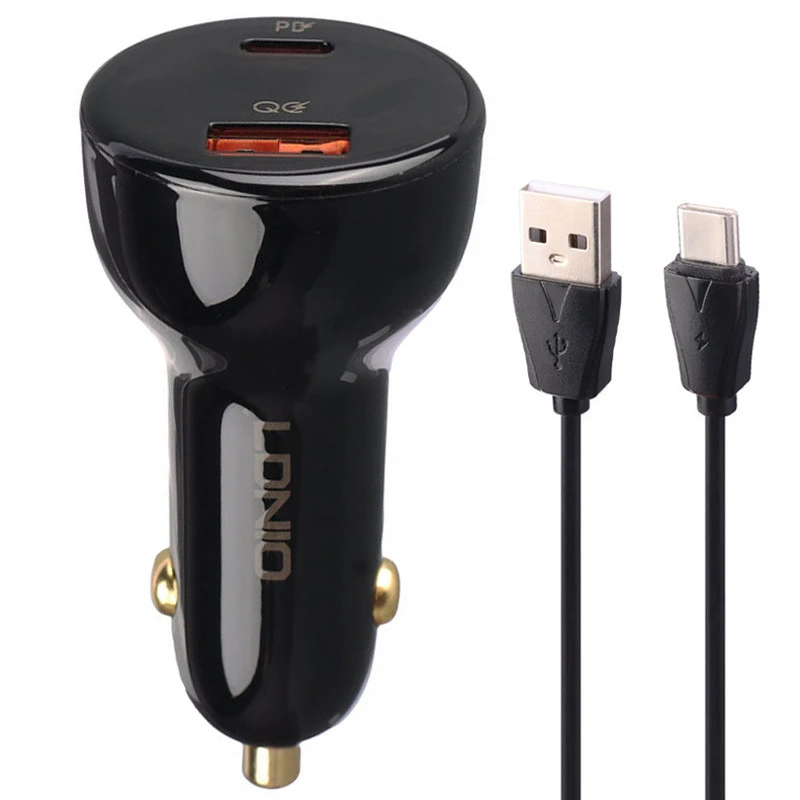 شارژر فندکی مکدودو 30 وات به همراه تایپ سی به لایتنینگ MCDODO CC-7492