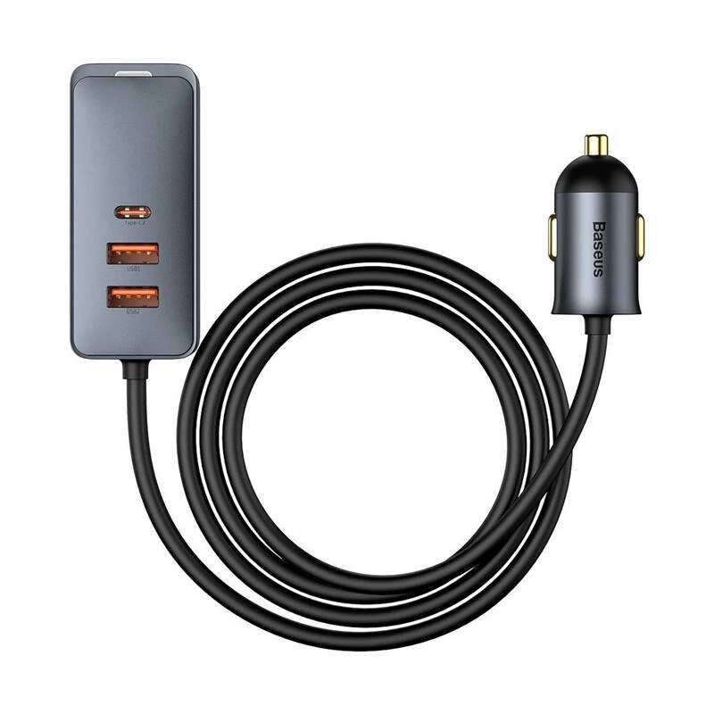 شارژر فندکی دو پورت 24 وات بیسوس Baseus Digital Display Car Charger Dual USB CCBX-0G