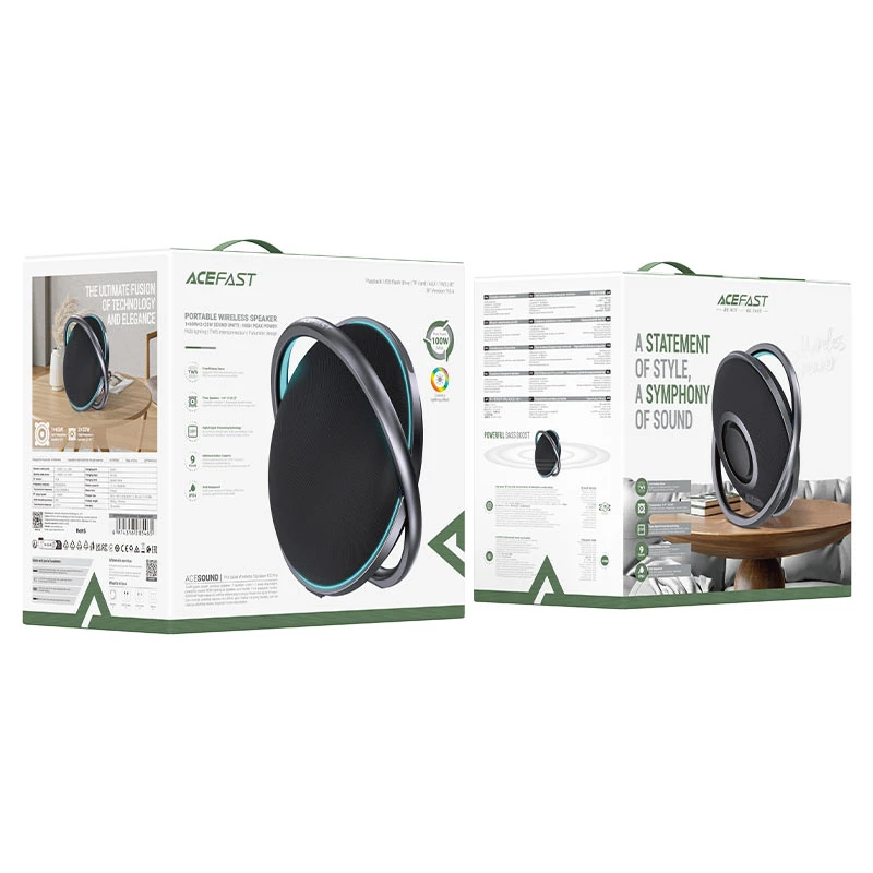 اسپیکر بلوتوث ایس فست ACEFAST K5 Max توان 350 وات رم و فلش خور با میکروفون