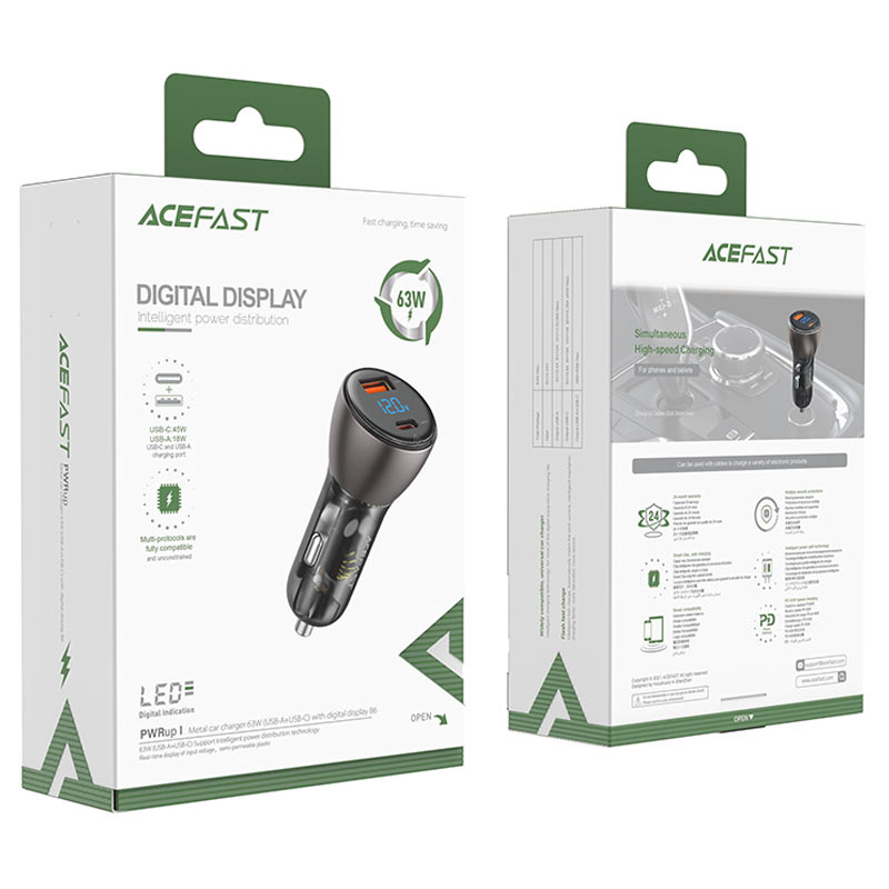 شارژر فندکی ایس فست ACEFAST B6 توان 63 وات