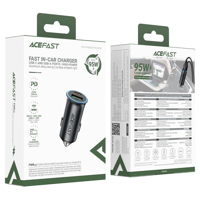شارژر فندکی ایس فست ACEFAST B16 توان 95 وات