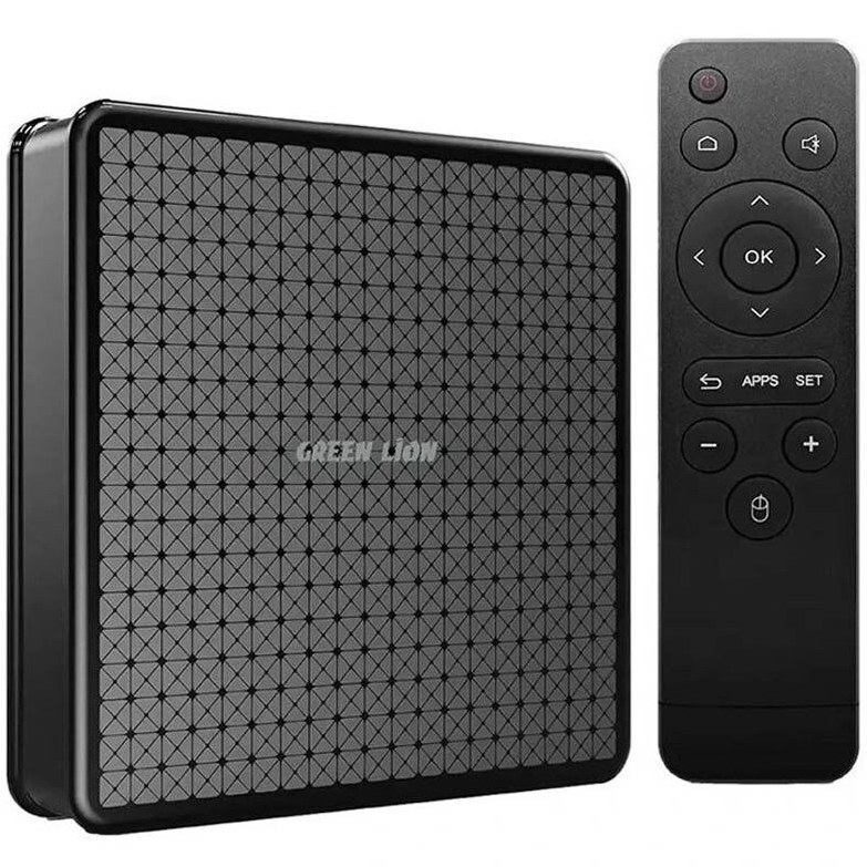 اندروید باکس گرین لاین Green Lion Android TV Box 4K with Remote Control GNANDTVBOXBK