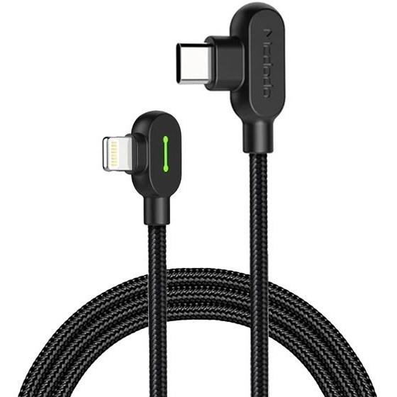 کابل شارژ تایپ سی به لایتنینگ 90 درجه 1.8 متر مک دودو Mcdodo Type-C To Lightning Data Cable CA-7371