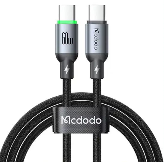 کابل شارژ دو سر تایپ سی 60 وات 3 متر مک دودو Mcdodo Cab Luma Type-C Cable CA-6872