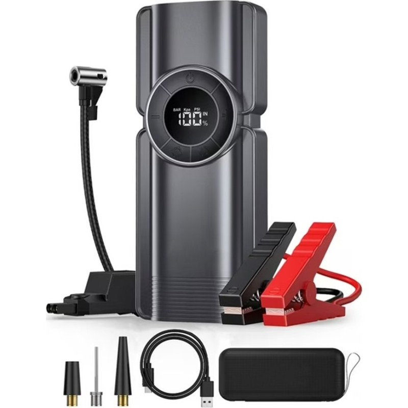 جامپ استارتر و پمپ باد گرین لاین Green Lion Portable Jump Starter with Air Pump GNJUMPSTRBK
