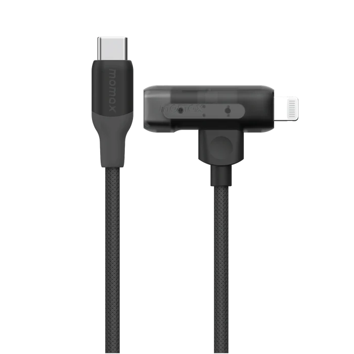 کابل تبدیل 1-Link Flow Duo | USB-C to USB-C &amp; Lightning Braided Cable (1.5m) مومکس (momax)