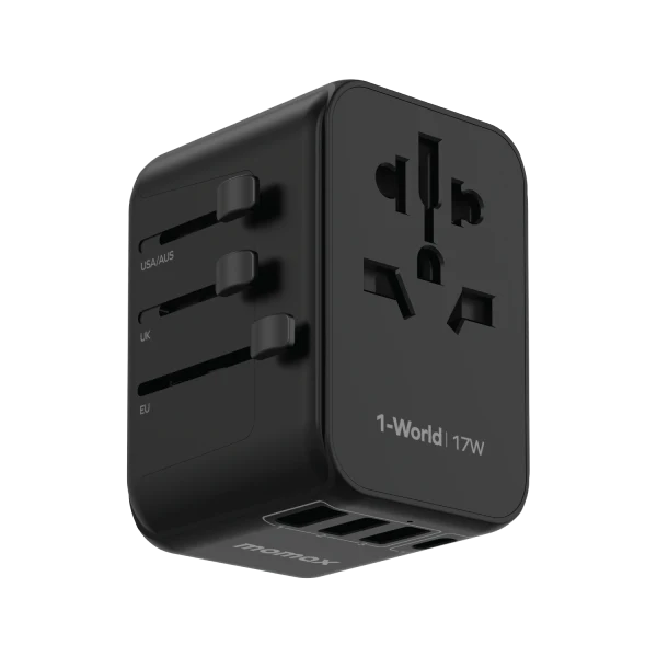 شارژر مسافرتی چهار پورت هفده وات 1-World | 4-Ports Travel Charger (17W) مومکس (momax)