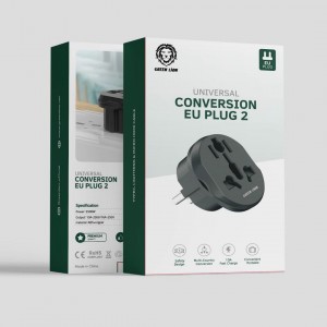 تبدیل برق سه به دو گرین لاین Green Lion Universal Conversion EU Plug 2