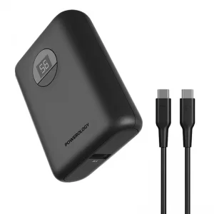 پاوربانک 20 وات 10000 با کابل پاورولوژی Powerology Ultra-Compact PD Power Bank PPBCHA04