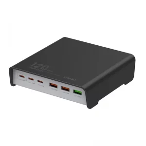 شارژر 6 پورت رومیزی 120 وات الدینیو Ldnio Desktop Super Fast Charger Q605