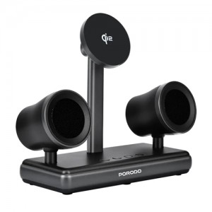اسپیکر و شارژر وایرلس مگسیف پرودو Porodo Speaker Charging Dock FWCH050