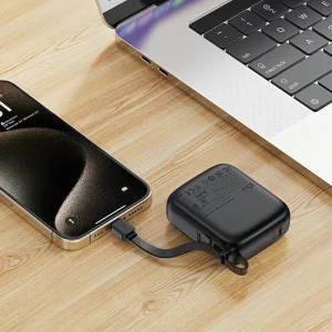 پاوربانک 10000 ایس فست ACEFAST M15 توان 20 وات همراه با کابل متصل