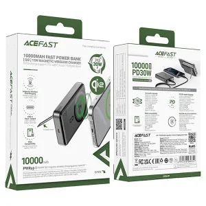 پاوربانک وایرلس 10000 مگ سیف ایس فست ACEFAST M10 توان 30 وات