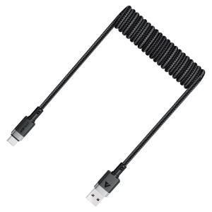 کابل Type-C فنری ایس فست ACEFAST C14-04 طول 1.2 متر توان 15 وات