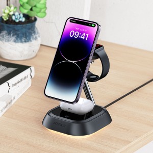 استند و شارژر وایرلس چند کاره مگ سیف ایس فست ACEFAST E16 با قابلیت شارژ اپل واچ