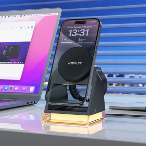 استند و شارژر وایرلس چند کاره مگ سیف ایس فست ACEFAST E17 با قابلیت شارژ اپل واچ