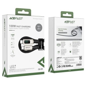کابل Type-C به Type-C ایس فست ACEFAST C6-03 طول 2 متر توان 100 وات