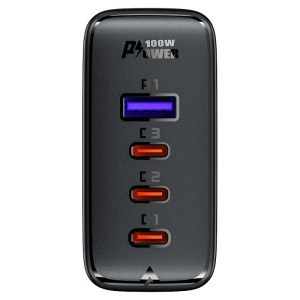 شارژر دیواری ایس فست ACEFAST A37 PD100W GaN Fast Charger توان 100 وات همراه با کابل