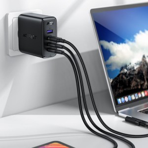 شارژر دیواری ایس فست ACEFAST A37 PD100W GaN Fast Charger توان 100 وات همراه با کابل
