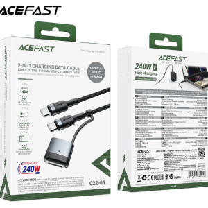 کابل Type-C به Type-C و MAG3 ایس فست ACEFAST C22-05 طول 1.2 متر توان 240 وات
