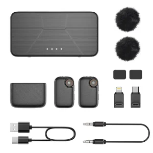 میکروفون بی سیم پاورولوژی Powerology Pure Q1 AI Noise-Cancelling Microphone PWS20BK