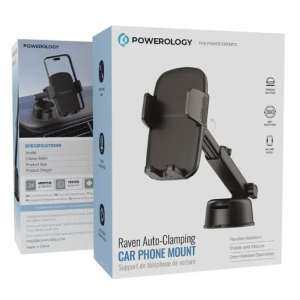 هولدر رو داشبوردی پاورولوژی Powerology Raven Auto-Clamping Car Phone Mount PWRLX08BK