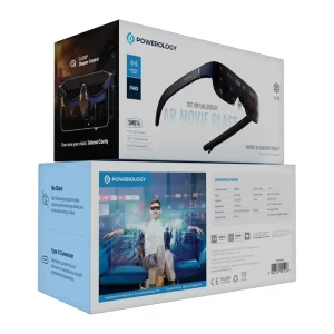 عینک 3 بعدی هوشمند پاورولوژی Powerology 2/3D Ultra AR Movie Glass 1080P 120″ PSM014