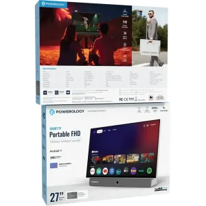 تلویزیون هوشمند قابل حمل پاورولوژی Powerology Portable FHD Smart TV PG27FWH