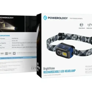 چراغ پیشانی شارژی پاورولوژی Powerology BrightVision Headlamp PWZF6578BK