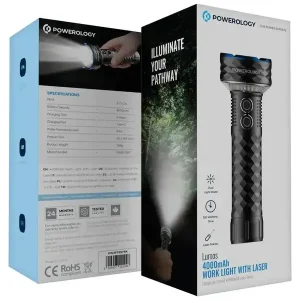 چراغ قوه به همراه لیزر پاورولوژی Powerology Lumos Work Light PWZF7857BK