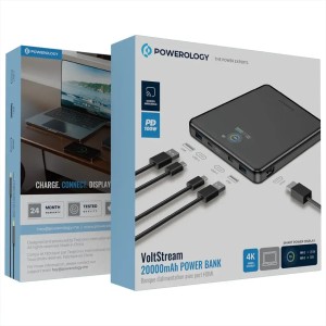 پاور بانک 20000 و هابHDMI پاورولوژی Powerology VoltStream Power Bank PPBCHA89BK