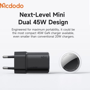 آداتور دو پورت 45 وات مک دودو Mcdodo Gana Mini Charger CH-100