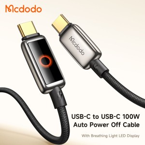 کابل شارژ دوسر تایپ سی 100 وات مک دودو Mcdodo CA-668 100W USB-C to USB-C Auto Power Off Cable