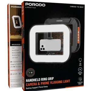 رینگ لایت دستی پرودو Porodo Handheld Ring Grip Camera PDLFST214BK