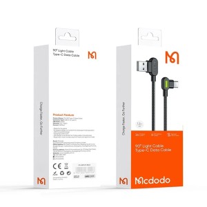 کابل شارژ تایپ سی 90 درجه 1.8 متر مک دودو Mcdodo Type-C Data Cable CA-5282